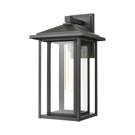 ELK LIGHTING Solitude 1-Light Sconce in Matte Black with Clear Glass 87134/1